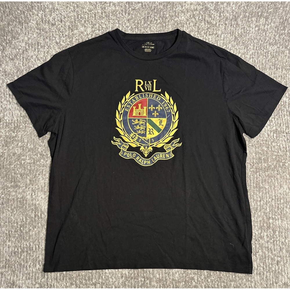 Polo Ralph Lauren Polo Crest T Shirt Men's 2XL Blue Graphic Logo